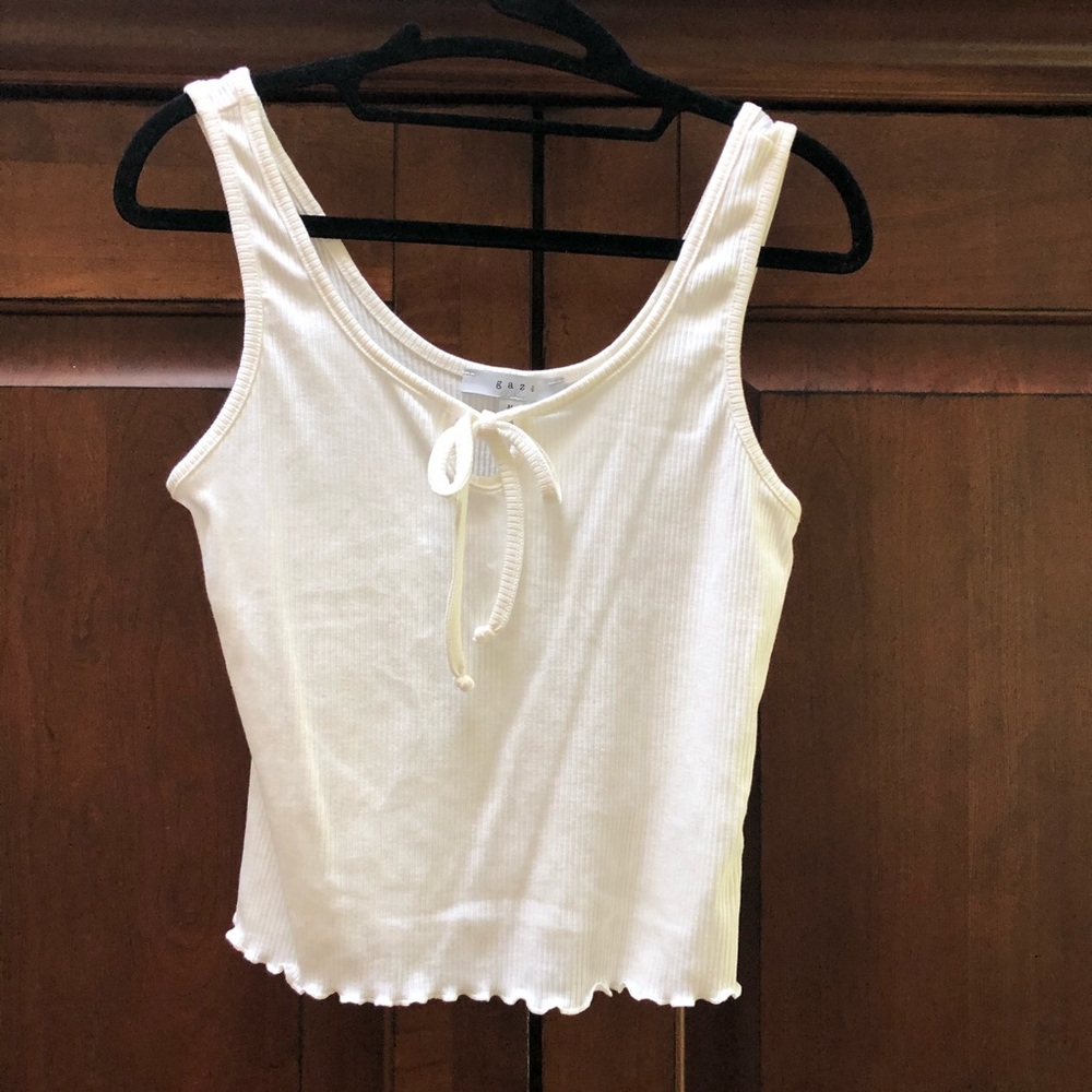Stretchy Cream Cropped Tank